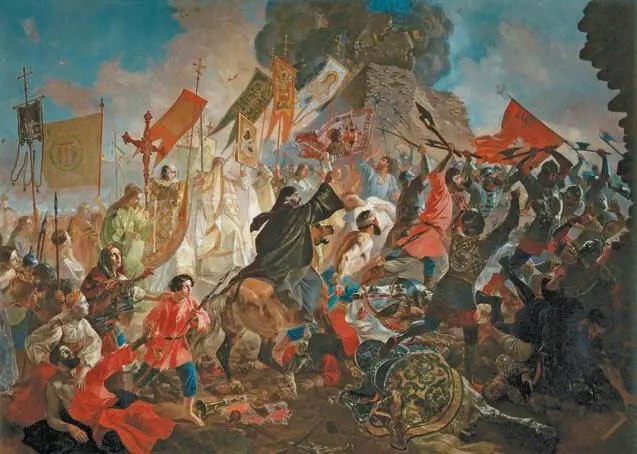 Осада Пскова польским королем Стефаном Баторием Фрагмент Худ К Брюллов - фото 68