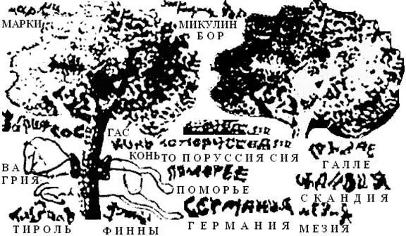 Рис 13 Чтение надписей на кроне геральдического дерева Надпись вдоль ствола - фото 13