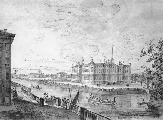 Вид Михайловского замка в Петербурге Художник Ф Алексеев 17991800 гг В - фото 13