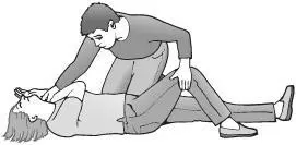 Lift up the furthest knee to a bend Hold that with one hand and their head and - фото 25