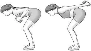 Skiing nowhere Keeping your stomach muscles strong move your arms from bent - фото 101