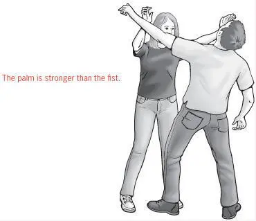 Palm strike Use the flat palm of your hand rather than your fist or fingers to - фото 105