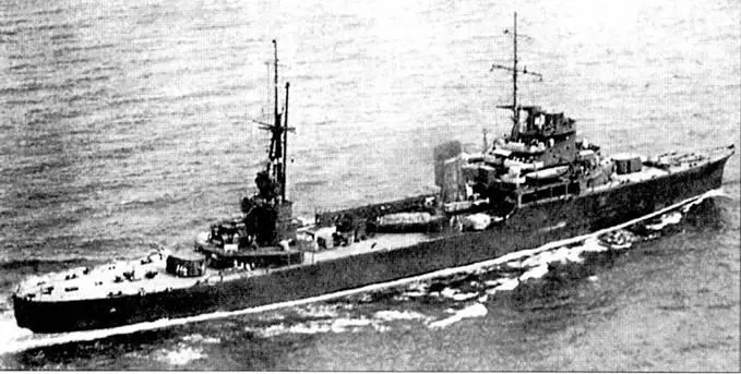 Легкий крейсер Кашима в учебном походе август 1940 г Учебный крейсер - фото 115