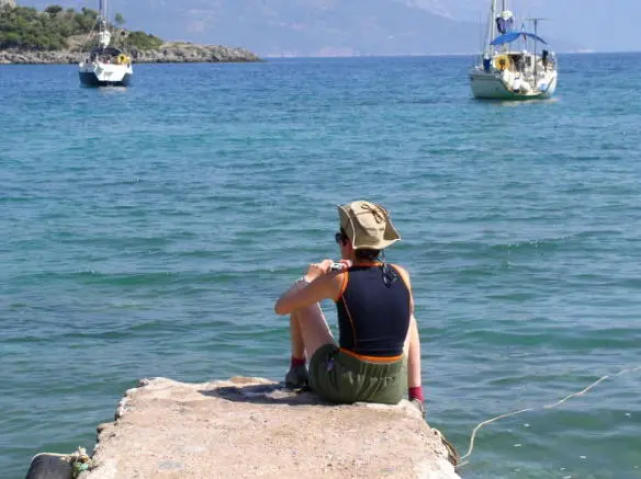 Photo 15 Anna contemplates sailboats at anchor Turkey southern coast - фото 16