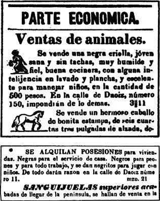 276 ECONOMIC SECTION Sales of Animals For sale a Creole negro woman young - фото 67