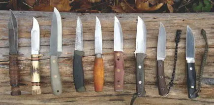 Some of the authors fixed blade knives from left to right an AF survival - фото 5