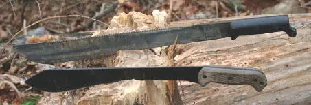 Two of the authors machetes an Ontario Sawback a custom 16inch Fiddleback - фото 9