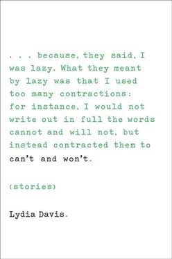 Lydia Davis Can't and Won't: Stories