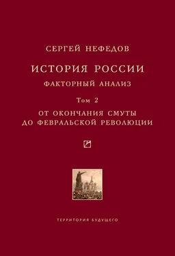 Сергей Нефедов История России. Факторный анализ. Том 2. От окончания Смуты до Февральской революции обложка книги