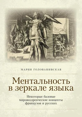 Мария Голованивская Ментальность в зеркале языка. Некоторые базовые мировоззренческие концепты французов и русских обложка книги