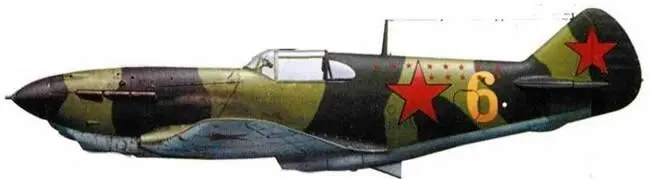 5 ЛаГГ3 35й серии с бортовым номером 6 желтого цвета капитана Герасима - фото 94