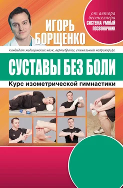 Игорь Борщенко Суставы без боли. Курс изометрической гимнастики обложка книги