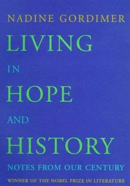 Nadine Gordimer Living in Hope and History: Notes from Our Century