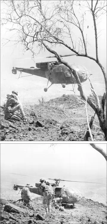 A SAAF Alouette III uplifts a stick of SAP operators from a koppie in the - фото 24