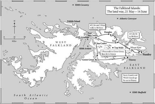 The final land battles of the Falklands war took place in two distinct phases - фото 4