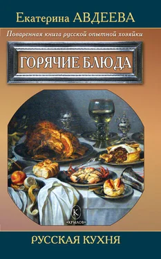 Екатерина Авдеева Поваренная книга русской опытной хозяйки. Горячие блюда обложка книги