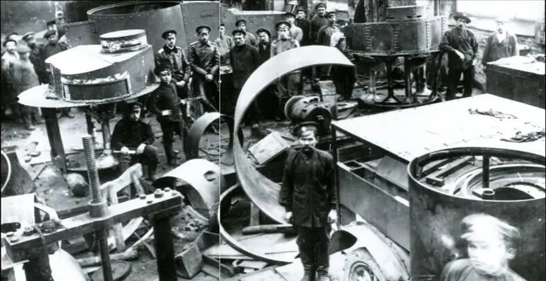 Цех Ижорского завода весна 1915 года В центре слева штабскапитан Мгебров - фото 13