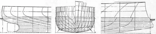 Броненосный крейсер Баян 1903 г теоретический чертеж корпуса Начальник - фото 7