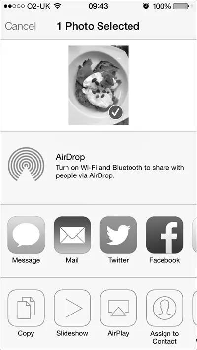 Рис 127Контроллер вида для обмена информацией открытый на устройстве с iOS - фото 27