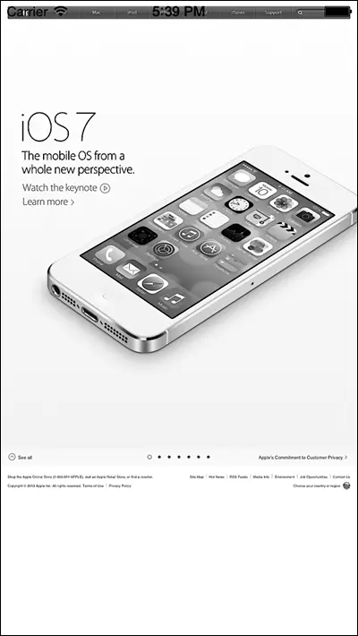 Рис 166Вебвид в который загружена домашняя страница Apple Может - фото 66