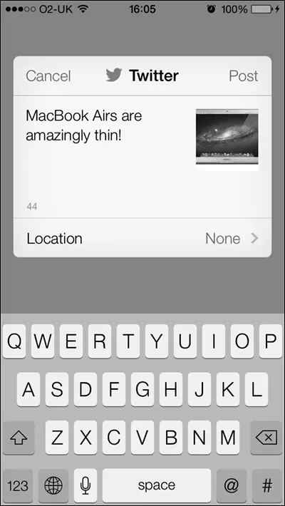 Рис 112Создание простого твита с помощью фреймворка Social Обладая этой - фото 165