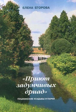 Елена Егорова «Приют задумчивых дриад». Пушкинские усадьбы и парки обложка книги