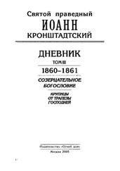 Иоанн Кронштадтский - Дневник. Том III. 1860-1861. Созерцательное богословие. Крупицы от трапезы Господней