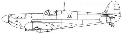 Spifire PR IGPR VII расположение камер в нижней части самолета Spifire - фото 121