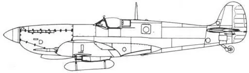 Spitfire FR IXC с топливным баком на 20 галлонов Spitfire LF IXC поздних - фото 226