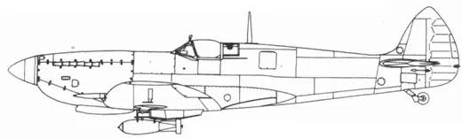 Spitfire LF IXELF XVIE поздних серий с топливным баком за кабиной и - фото 228