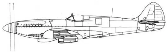 Spitfire F XIV один из прототипов со сдвоенным винтом поздний вариант - фото 258