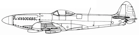 Seafire F XVII серийный Seafire F XVII серийный Крыло серийного Seafire - фото 281