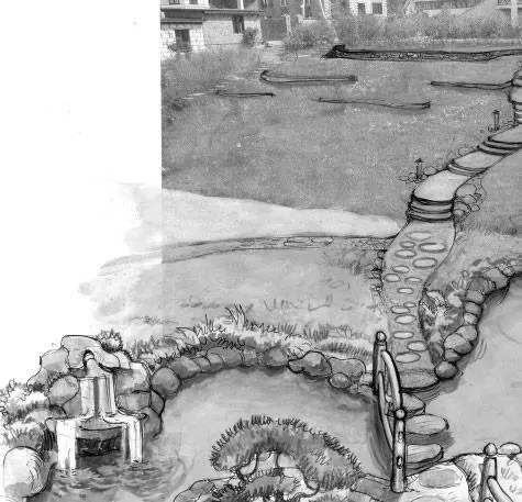 Рис 10 Установка опорных столбов забора 1 столбы большого диаметра а - фото 17