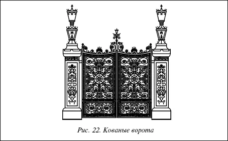 Рис 22 Кованые ворота В те времена когда цены на железо были высокие двери - фото 39