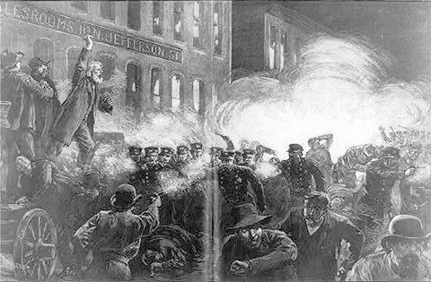 Haymarket Riot May 4 1886 Authorities used the death of policemen in - фото 7