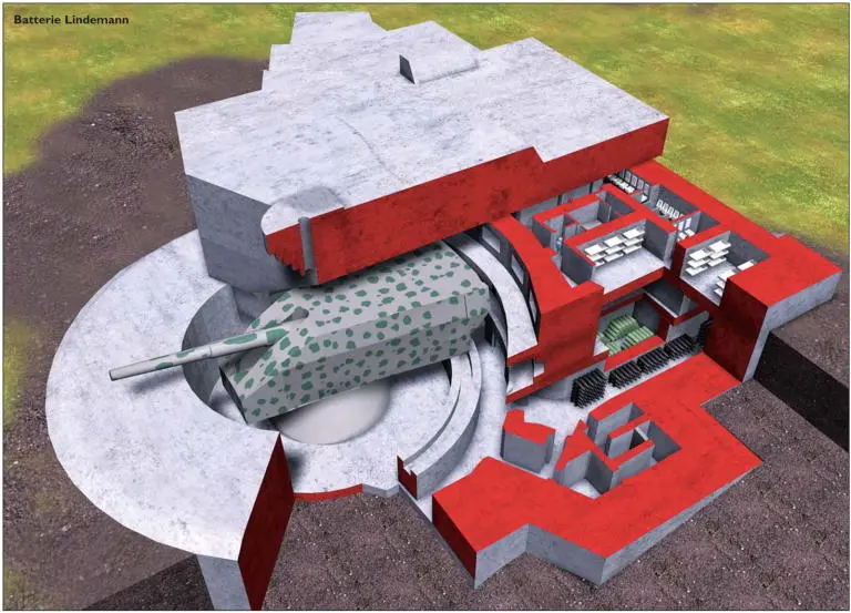 Batterie Lindemann The SchleswigHolstein battery armed with three Krupp 406mm - фото 17