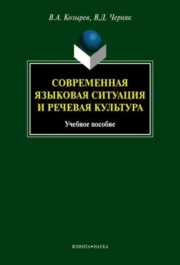 Валентина Черняк Современная языковая ситуация и речевая культура: учебное пособие обложка книги