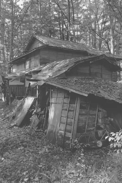 ABANDONED COUNTRY HOUSE A white table and some garden chairs stacked to one - фото 6