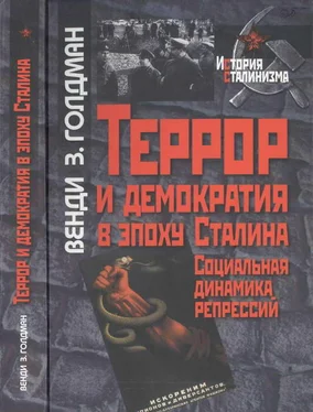 Венди Голдман Террор и демократия в эпоху Сталина. Социальная динамика репрессий обложка книги