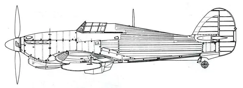 Hawker Hurricane MkIV с четырелопастным винтом Hawker Hurricane MkIV - фото 50