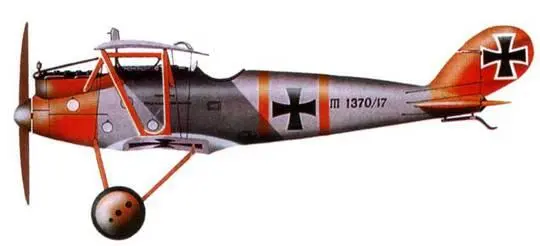 Германский истребитель Пфальц DIII 370 Jasta 10 1917 год Пилот Гехт - фото 114