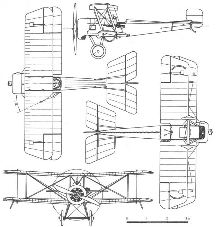 Bristol SCOUT С До конца 1915 года выпустили 375 машин в четырех вариантах А - фото 33