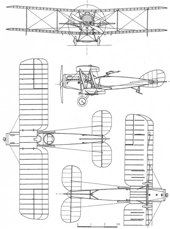 Bristol F 2B FE2b в полете FE2b из 20й эскадрильи 1916 год Видно - фото 64