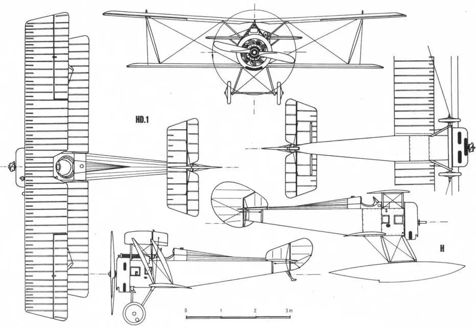 Hanriot HD1 СПАД S7C1 211 переданный англичанам в 1916 году Самолет - фото 52