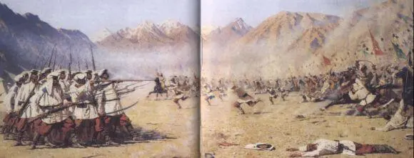 Нападают врасплох 1871 г Богатый киргизский охотник с соколом 1871 Шипк - фото 55