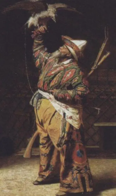 Богатый киргизский охотник с соколом 1871 ШипкаШейново Скобелев под Шипкой - фото 56