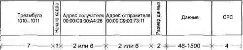 Рис 637 Формат кадра IEEE 8023 Существенным различием между двумя форматами - фото 126