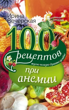 Ирина Вечерская 100 рецептов при анемии. Вкусно, полезно, душевно, целебно обложка книги