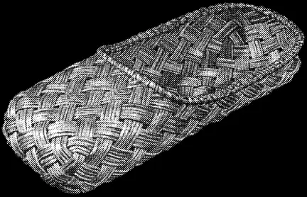 Рис 79 Декоративный лапоть Ниже приводится технология плетения декоративного - фото 79