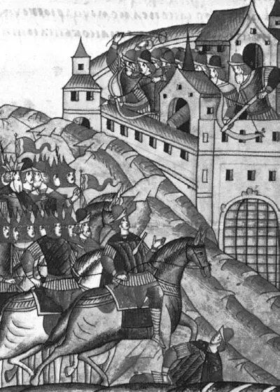 Рис 113 Оборона Москвы от хана Тохтамыша Миниатюра из Лицевого Свода якобы - фото 13